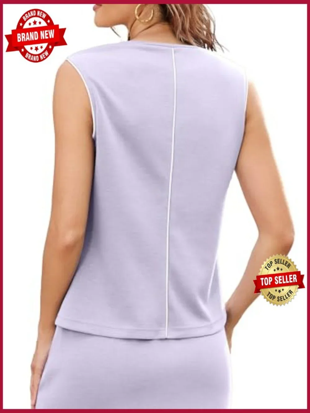 Two Piece Skirt Set Sleeveless Athletic Matching Tennis Skort with Pockets